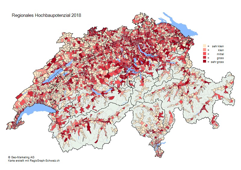 Karte Hochbaupotenzial Schweiz